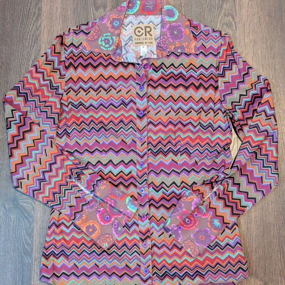CR Small Shirt In Naturals And Purples